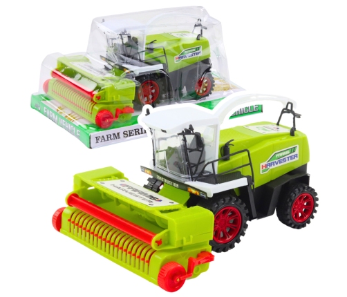 Toy Agricultural Combine Harvester Movable With Drive Green
