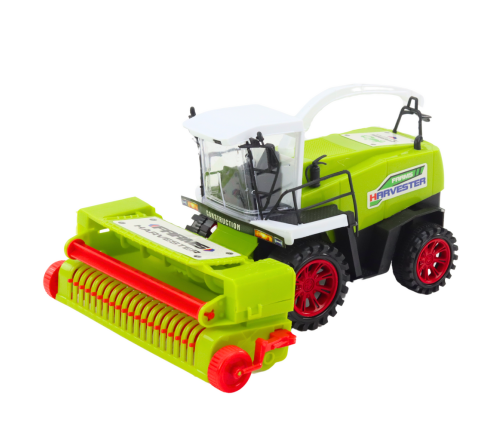 Toy Agricultural Combine Harvester Movable With Drive Green