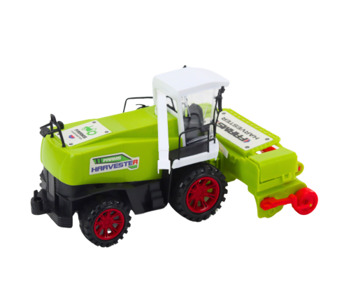 Toy Agricultural Combine Harvester Movable With Drive Green