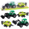 Set of tractor with loader and agricultural baler Green Set of tractor with loader and agricultural baler Green