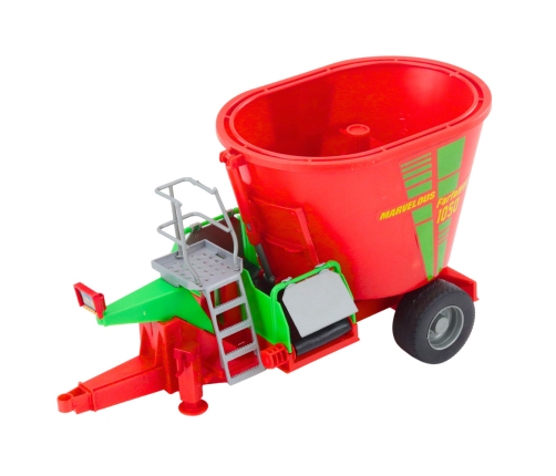 Agricultural Farm Tractor With Trailer Feed Mixer Red 60cm