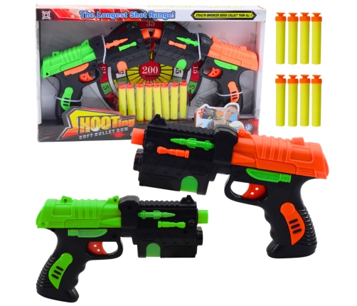 Set of Two Foam Dart Guns with Suction Cups 8pcs