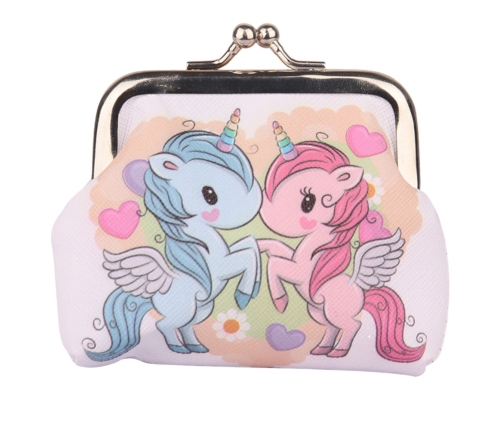Children's Wallet Two Unicorns Metal Snap 10x9cm