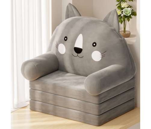 Reclining Chair For Children Cat 3 Levels Gray  56x50cm