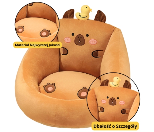 Plush Armchair For Children Capybara With Duck Brown 50x45cm