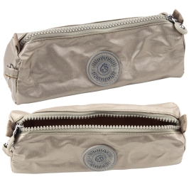 School Pencil Case Organizer Single Compartment Silver 21.5cm