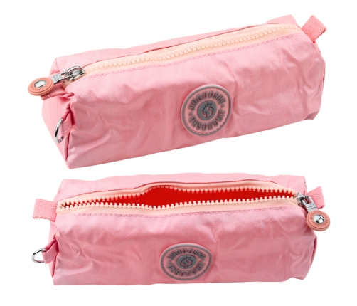 School Pencil Case Organizer Single Compartment Pink 21.5cm