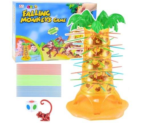Family Arcade Game Jumping Falling Monkeys Palm Tree 30cm