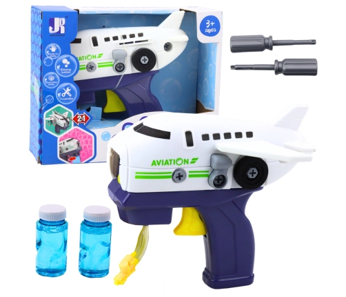 Bubble Gun Airplane Liquid Screwdriver 2in1