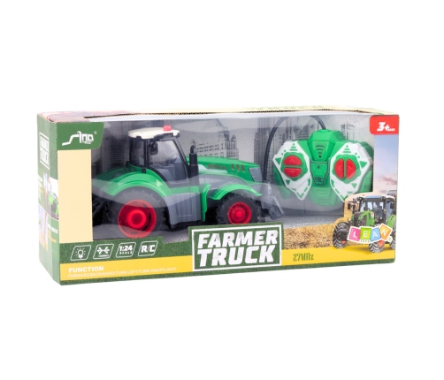 Remote Controlled RC Agricultural Tractor Green 1:24