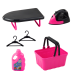 Set of household appliances Interactive washing machine Sounds Accessories Black and Pink