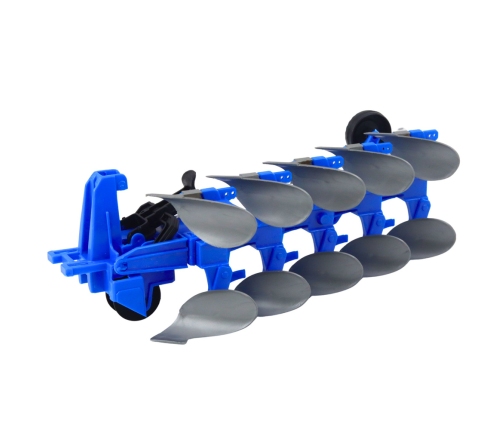 Agricultural Farm Tractor With Plow Drive Green