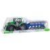 Agricultural Farm Tractor With Plow Drive Green