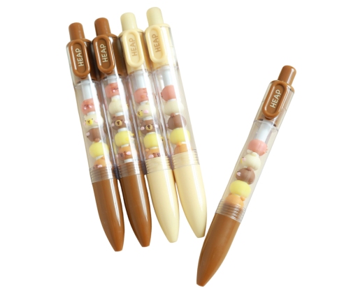 Capybara Figurine Ballpoint Pen Brown Beige Black Refill