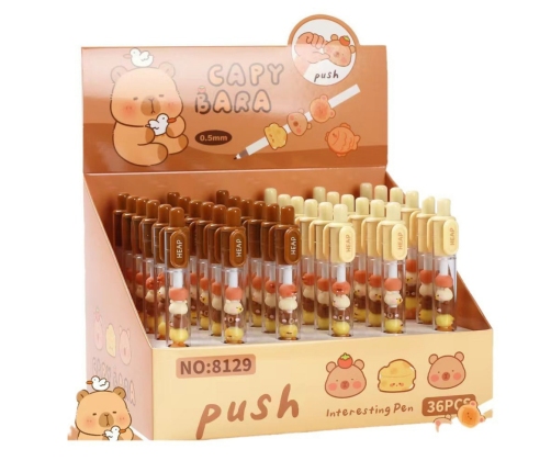 Capybara Figurine Ballpoint Pen Brown Beige Black Refill