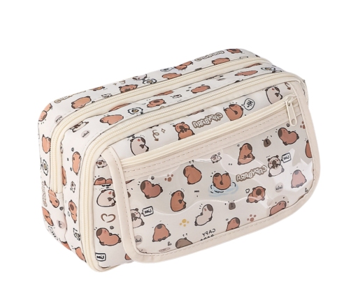 Pencil Case School Kit Capybara White 21cm