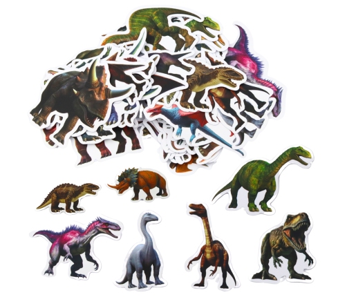 Set of Stickers for Children with Dinosaurs 4-7cm 50pcs