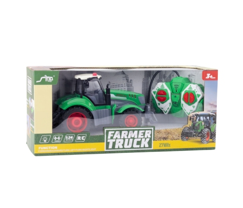 Remote Controlled RC Agricultural Tractor Green 1:24