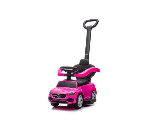 Машина каталка с ручкой Mercedes 3in1 Pink