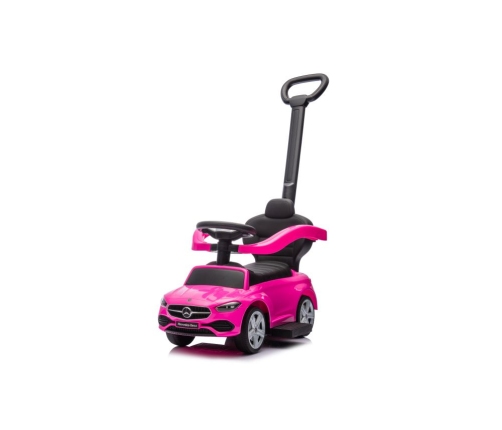 Машина каталка с ручкой Mercedes 3in1 Pink