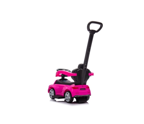 Машина каталка с ручкой Mercedes 3in1 Pink