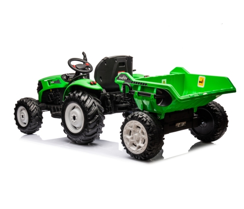 Bērnu elektriskais traktors ar piekabi HC-306 Light Green