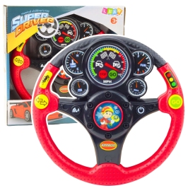 Interactive Steering Wheel For Kids Lights Sounds Vibrations Red Interactive Steering Wheel For Kids Lights Sounds Vibrations Red
