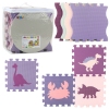 Soft Puzzle Mat Educational Playpen EVA Foam Pink Purple 25pcs