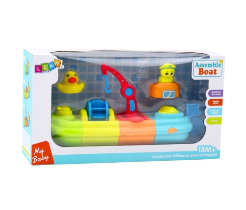Bath Toy Ship Boat Colorful Crane Hook Duck Turtle
