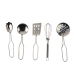 Set of kitchen utensils in a backpack - metal pots and spoons, 12 pieces.