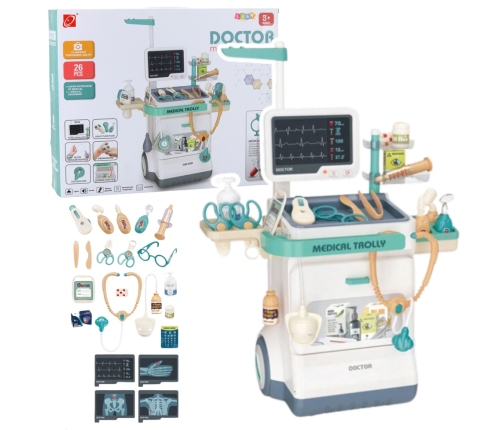 Doctor's Kit Medical Accessories X-ray ECG Lights Sounds 26 pcs.