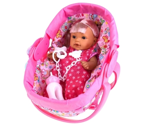 Baby Doll in Carrier Bottle Pacifier Talks Babbles Wee