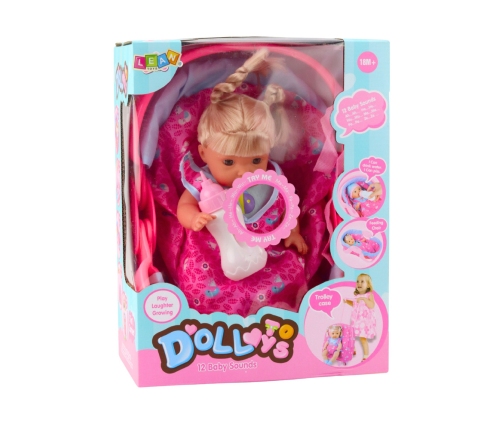 Baby Doll in Carrier Bottle Pacifier Talks Babbles Wee
