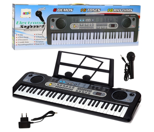 Electric Keyboard Microphone Music Stand Recording Playback
