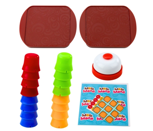 2in1 Mole Maze Skill Game Fast Cups Tic Tac Toe