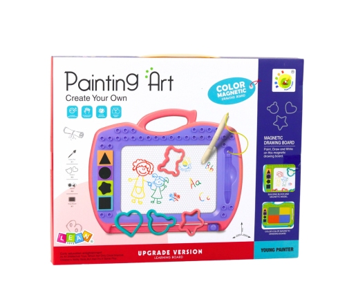 Magnetic Board With Slider Stamps Patterns Pink