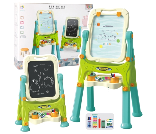 Double-sided Educational Board for Frames and Accessories Green 3-in-1