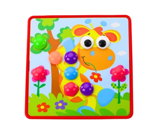 Button Mosaic Puzzle Creative Colorful 12 Boards 46 Buttons