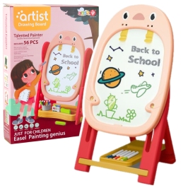 Double-sided Magnetic Board Penguin Game Set Accessories 56pcs Pink