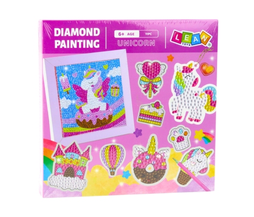 Creative Set Diamond Mosaic Keychains Unicorns Colorful