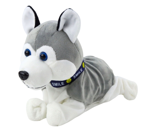 Battery-Powered Interactive Husky Plush Dog Moves Makes Sounds