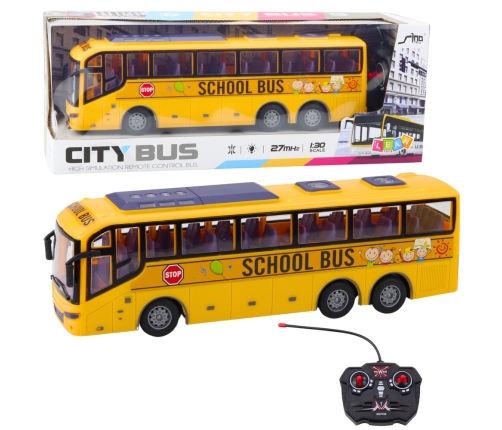 RC School Bus 1:30 Remote Controlled Lights Yellow