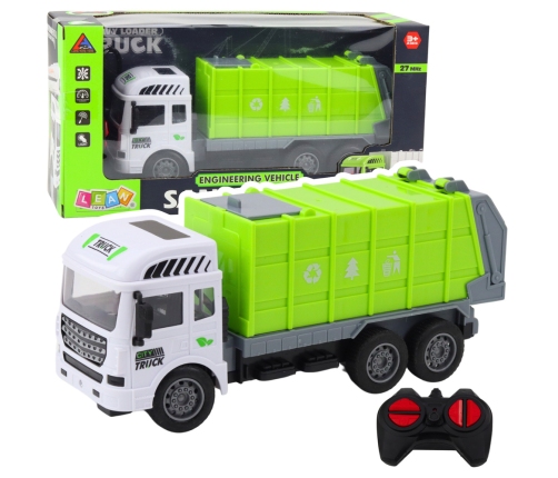 RC Garbage Truck Remote Controlled Light Green 1:24