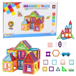 Set of Magnetic Building Blocks, Educational, Colorful, 70 pcs Set of Magnetic Building Blocks, Educational, Colorful, 70 pcs