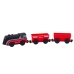 Mini Electric Magnet Train Locomotive 2 Wagons Red