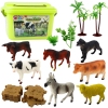 Set of Figures Animals Farm Plants Trees Chest 57 pcs Set of Figures Animals Farm Plants Trees Chest 57 pcs