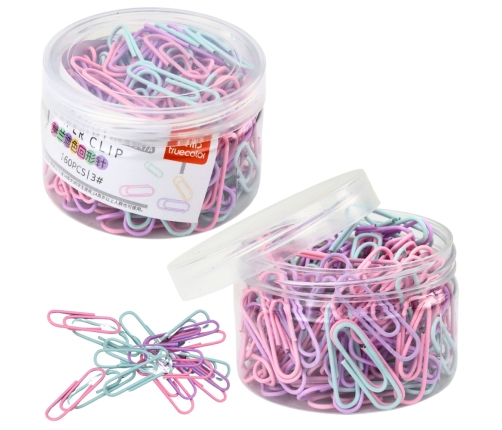 Box Set of Colorful Paper Clips 160 Pcs