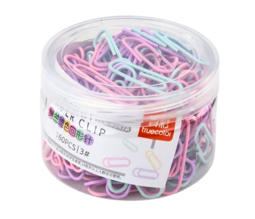 Box Set of Colorful Paper Clips 160 Pcs