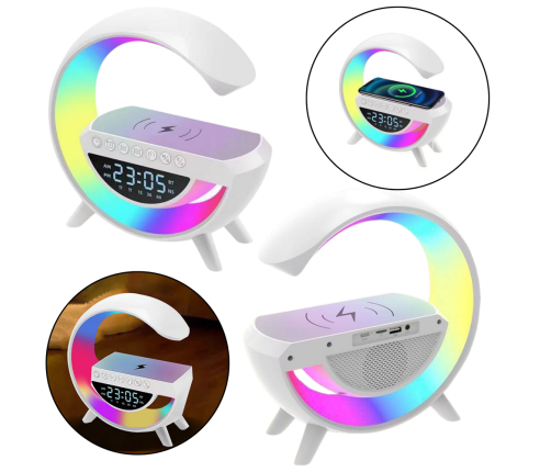 Night Light Multifunction Alarm Clock Inductive Charger