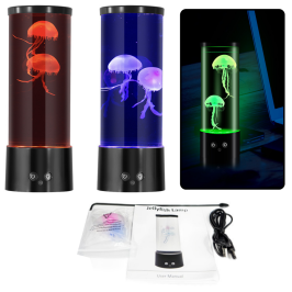 LED Jellyfish Lamp Decorative Battery Operated USB Cable